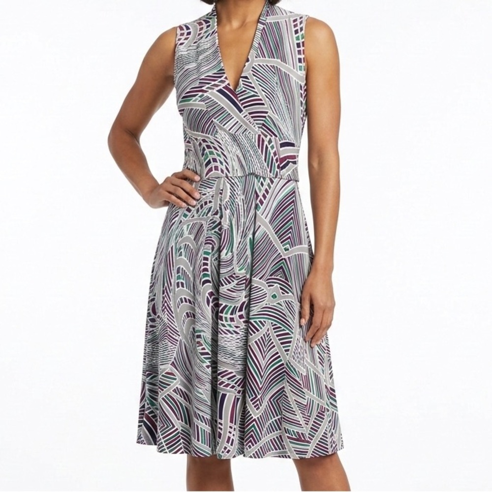 Tahari NWOT Black and White Abstract Maxi Dress